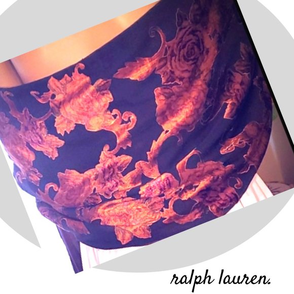 Ralph Lauren Fall Colors SILK SCARF WRAP